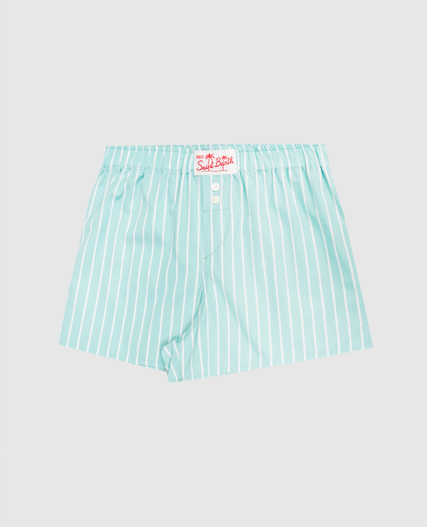 

Kids' Green Boxy Shorts MC2 SAINT BARTH