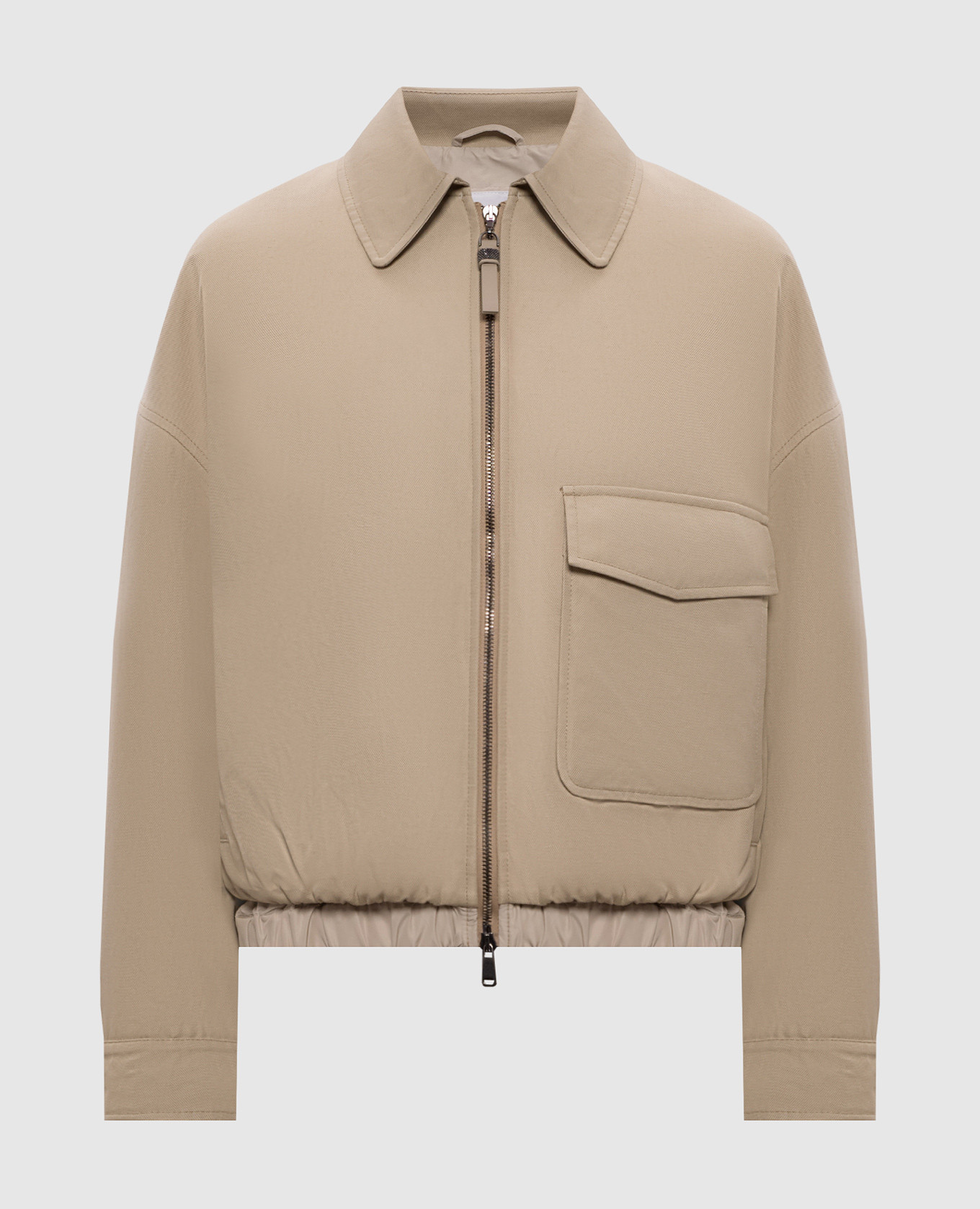 

Beige jacket with linen Brunello Cucinelli