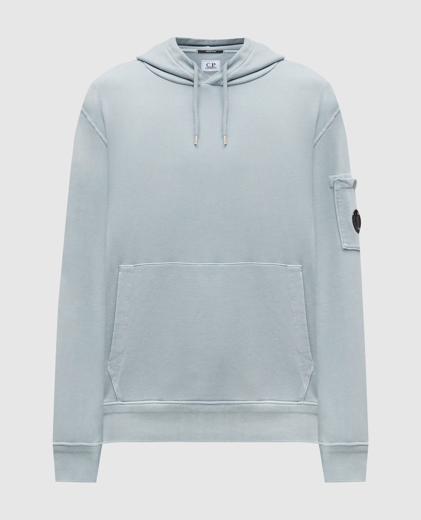 

Blue hoodie with logo patch C.P. Company, Light blue