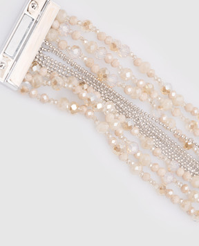 Peserico Beige beaded bracelet A35508C0CC781