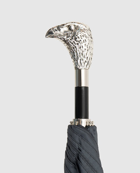 Pasotti Silver Eagle Gray Folding Umbrella OMITUO64SRASOSERGE11