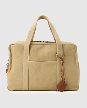 JW Anderson Beige Weekender travel bag with logo HB0771FA0484