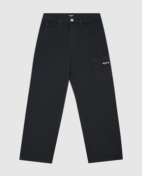 Balmain Children's black jeans BZ6L30Z3702810