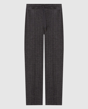 Tom Ford Gray wool patterned pants JAL039JMC114