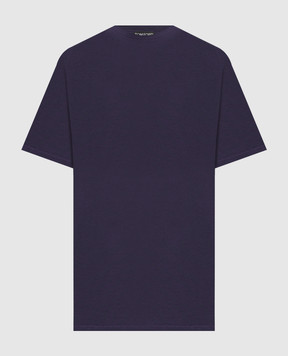 Tom Ford Blue T-shirt with monogram logo JCS004JMT012