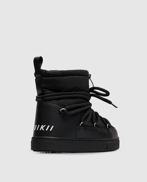Inuikii Children's black Mountain moon boots 300100301023338