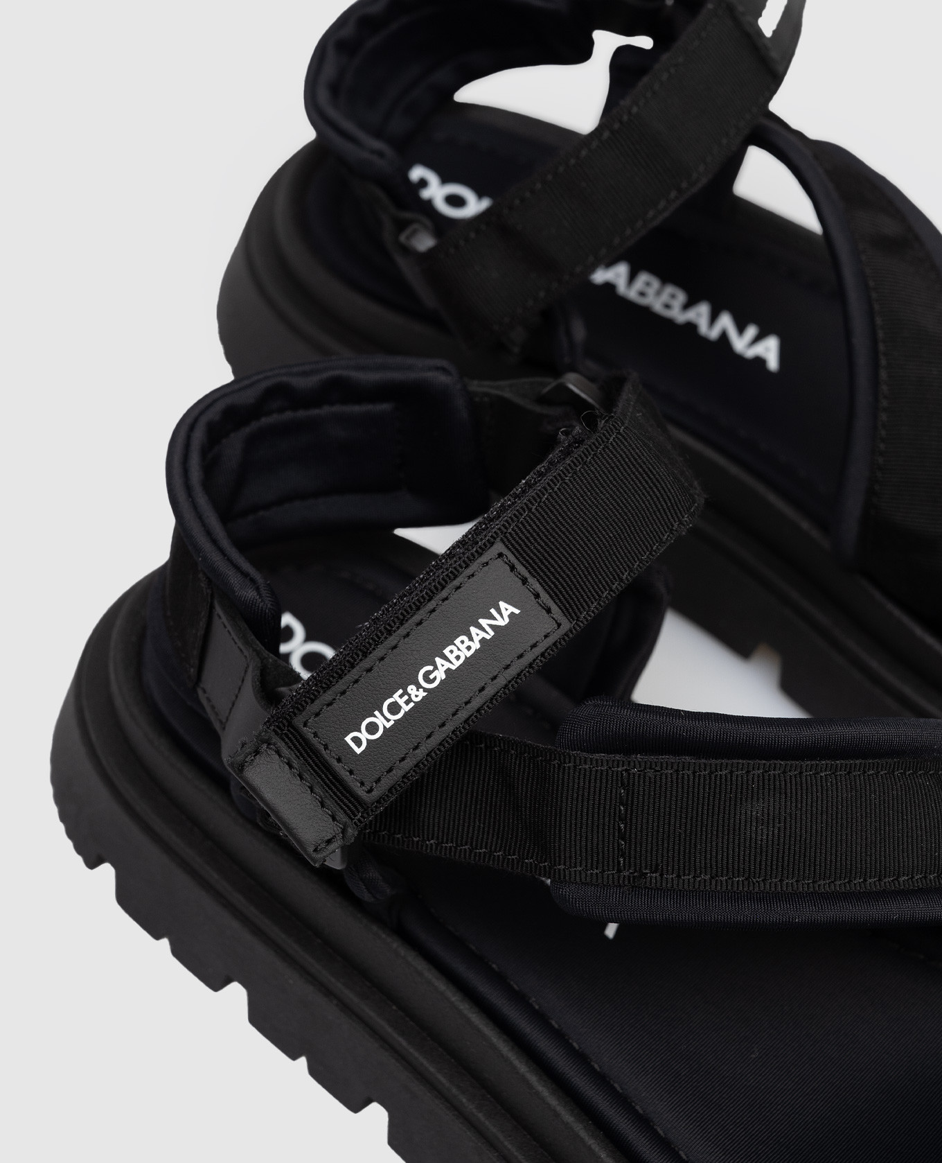 

Children's black sandals with logo patch Dolce&Gabbana