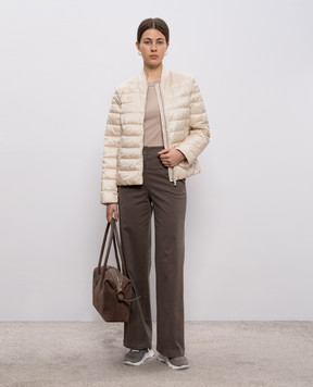 Peserico Beige down jacket with chain A241132200G