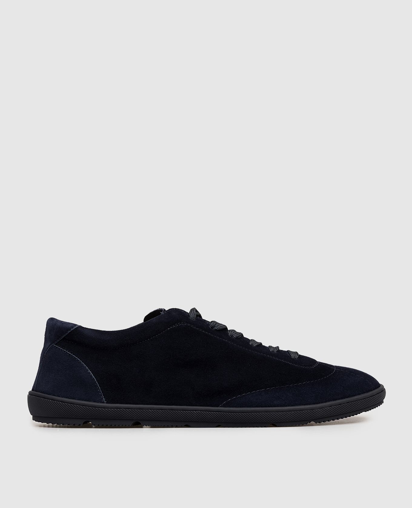 Blue suede sneakers