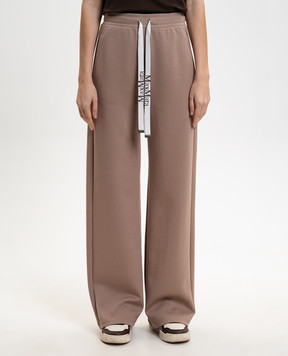 Max Mara Beige BALI sweatpants with logo SMMBALI