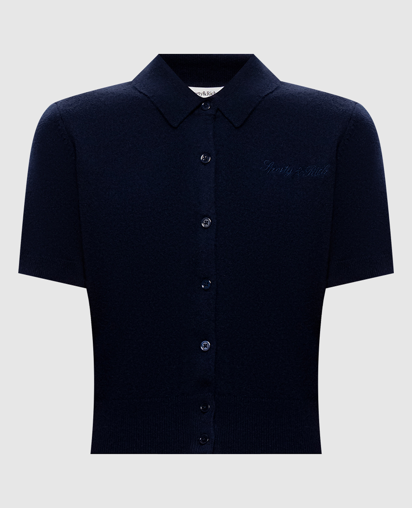 Jannie blue short-sleeved cardigan Sporty & Rich