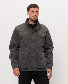 C.P. Company Khaki jacket with logo patch MOW036A110535G