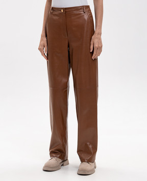 Max Mara Brown leather pants LEGNO MSTLEGNO
