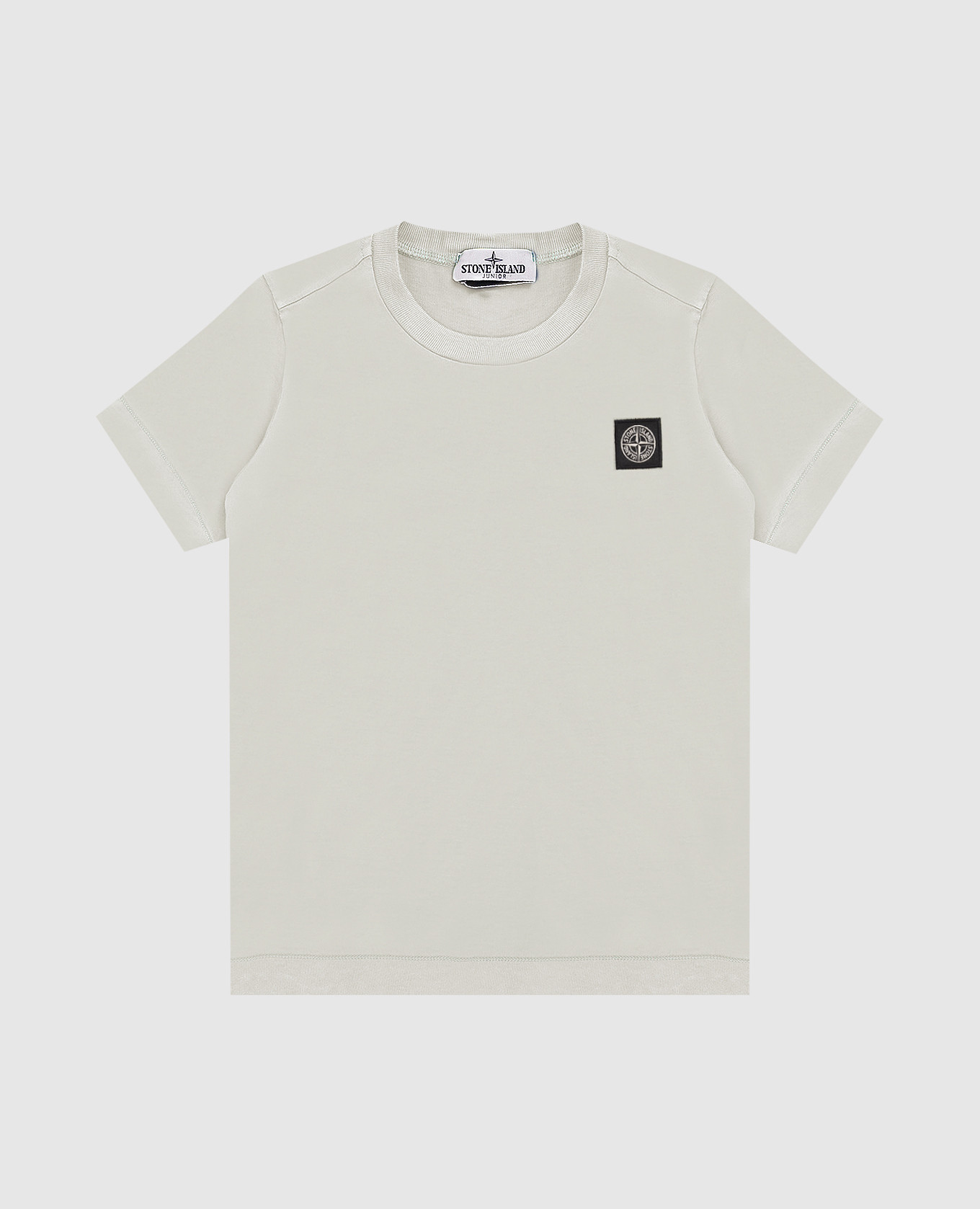 Children's green T-shirt with logo patch