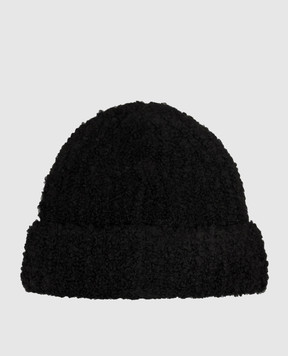 Maison Margiela MM6 Black hat with patch S62TB0009M13342