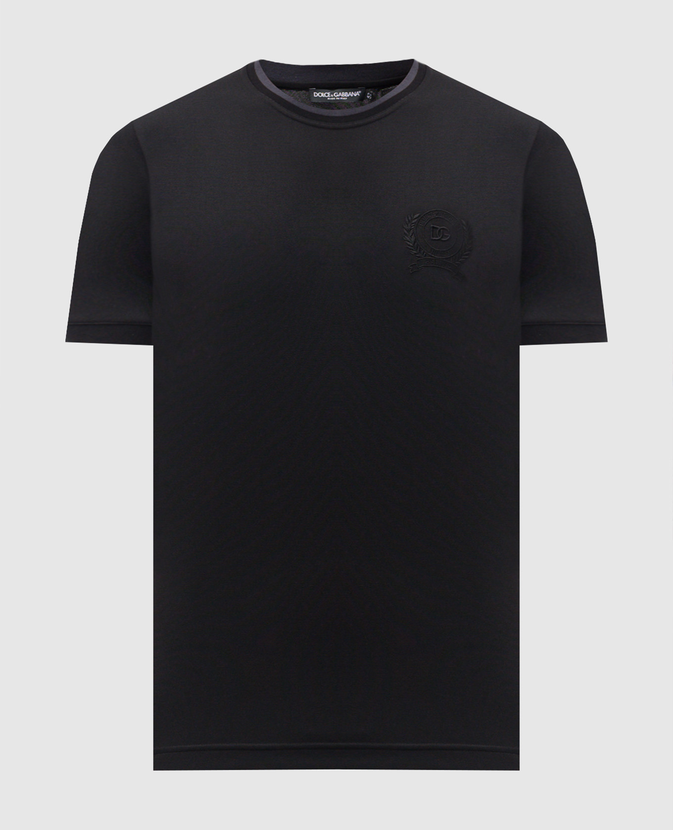 

Black T-shirt with embroidered logo Dolce&Gabbana