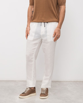 Cashmere&Whiskey White linen pants 0255600638