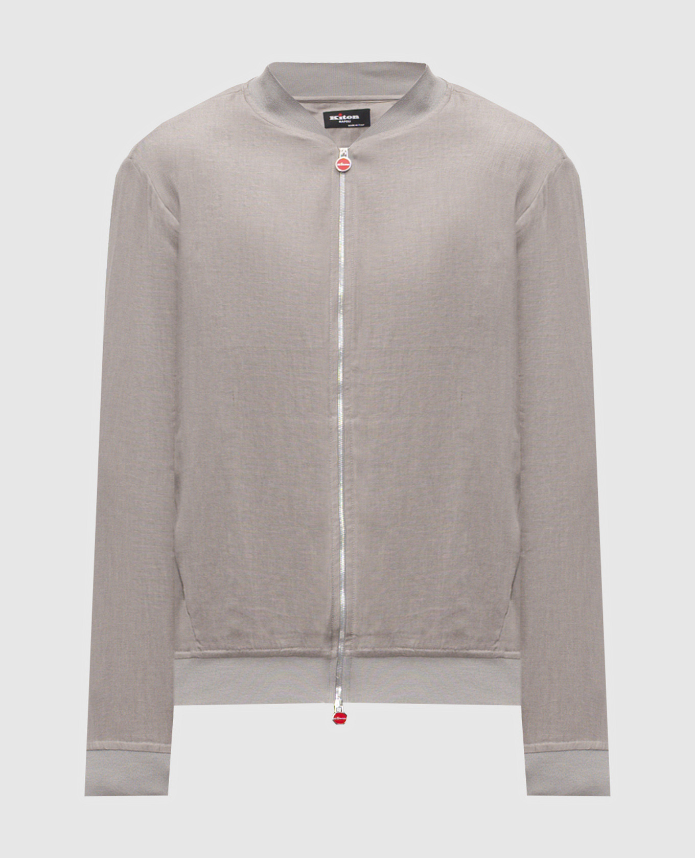 

Gray linen bomber jacket Kiton, Grey
