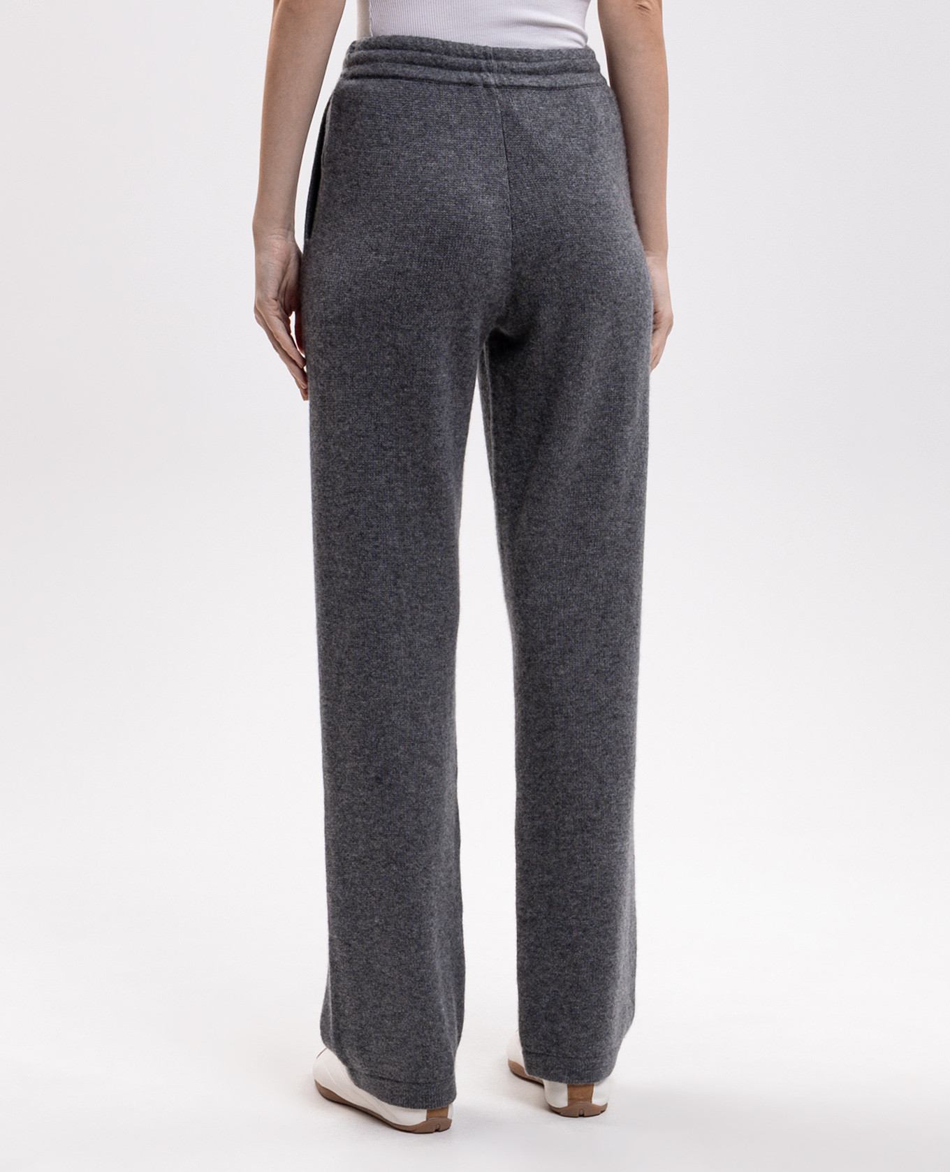 Gray cashmere and wool pants Sporty & Rich 4