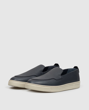 Stefano Ricci Blue leather slip-ons UG50G2390MR
