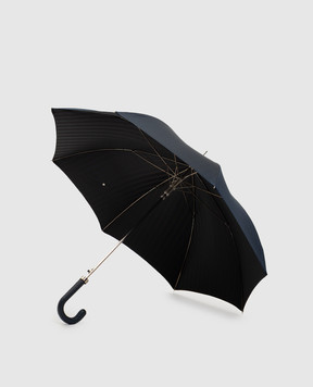 Pasotti Blue patterned cane umbrella OMITUO478RASO62793