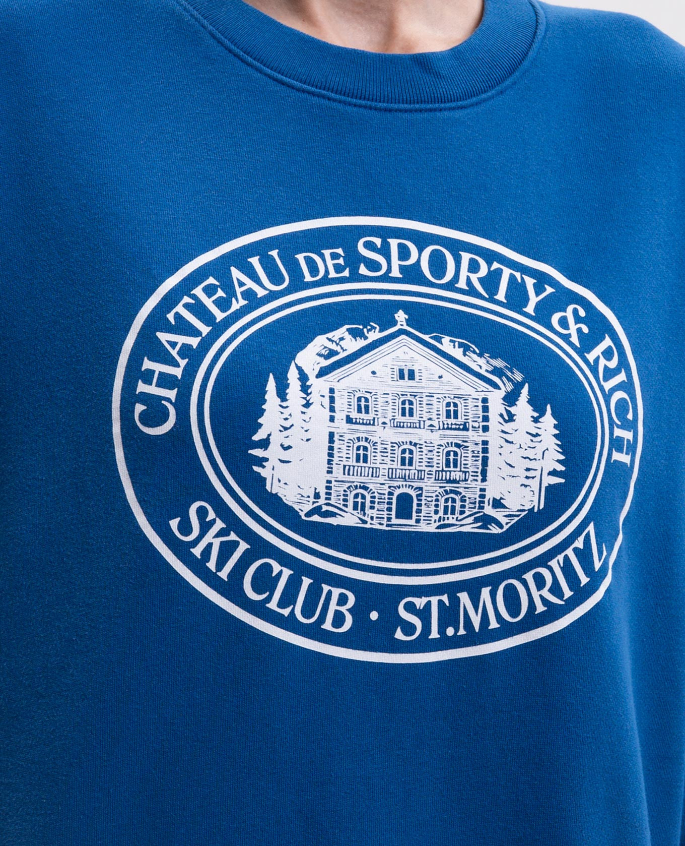 Blue sweatshirt with print Sporty & Rich 5