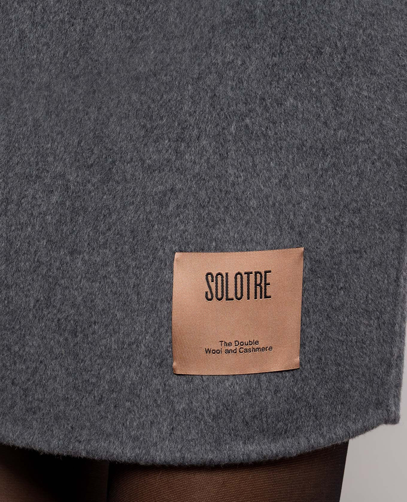 Gray wool and cashmere skirt Solotre 5