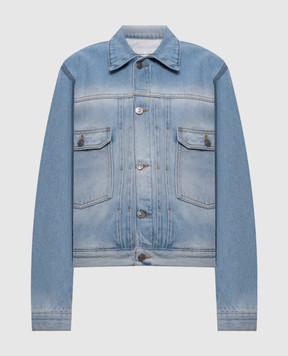 Victoria Beckham Blue denim jacket with logo patch 1126DJK007017A