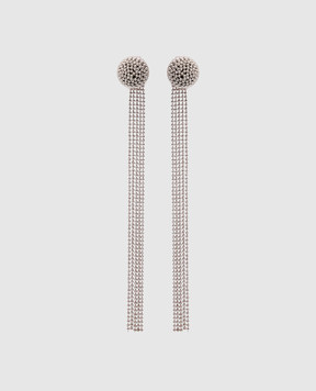 Peserico Silver earrings with a monil chain E35522C0CC821