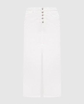 Dondup White denim midi skirt G579BSE037DKPTW