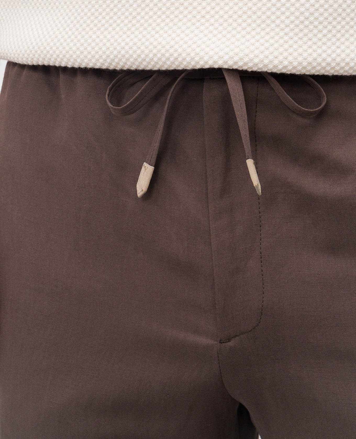 

Brown linen and silk pants Canali