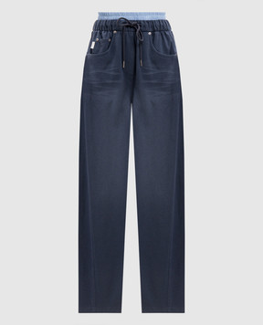 Juun.j Blue layered track pants JW6421W51P