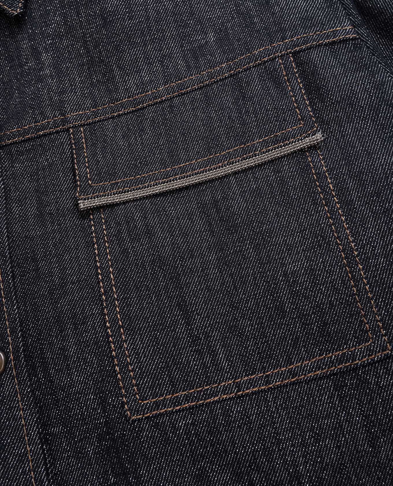 

Children's blue denim shirt with lurex Brunello Cucinelli