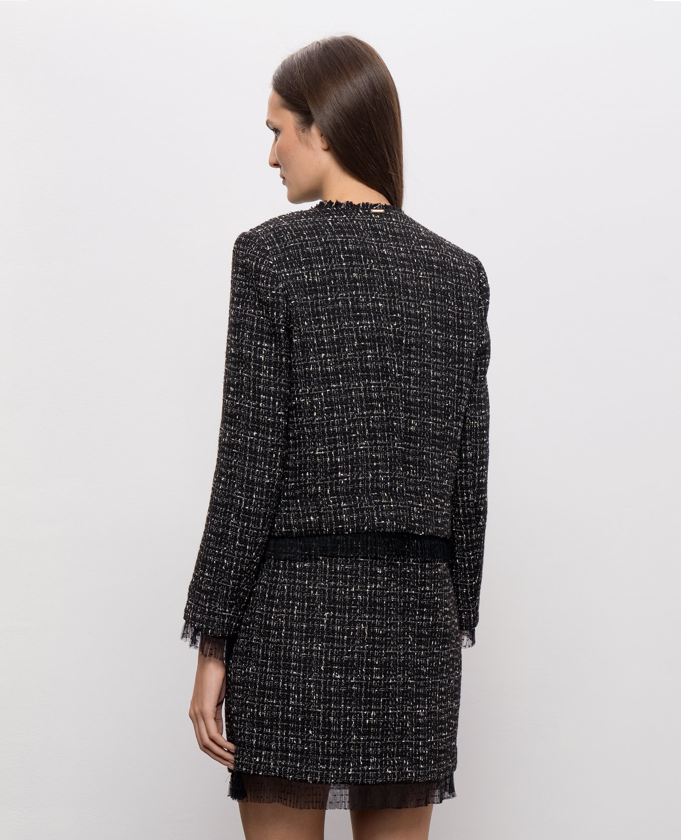 Black tweed jacket Twinset 4