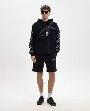 Off-White Black shorts with logo print 44MCI013S26F007