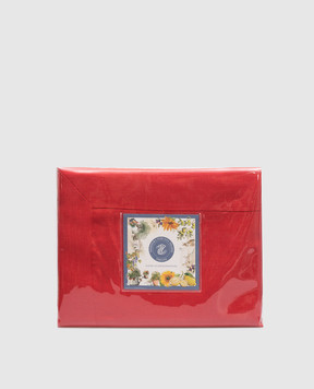 TESSITURA TOSCANA TELERIE Red linen tablecloth and napkin set TIZIANO NT120026040047