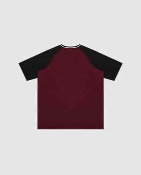Dolce&Gabbana Children's burgundy T-shirt with logo L4JTKAG7PUU812+