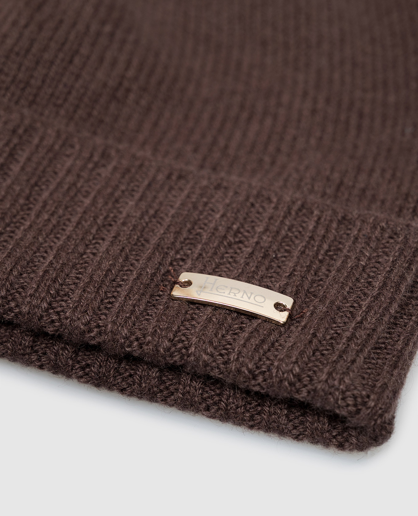 Brown cashmere hat Herno 4