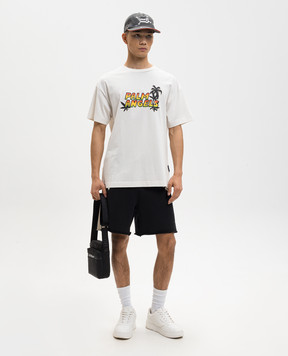 Palm Angels Palm Sunset Ivory T-Shirt PMAA109S26JER00C