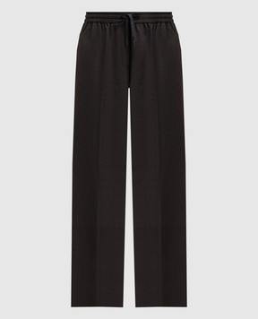 Peserico Dark brown wool pants P0454902660