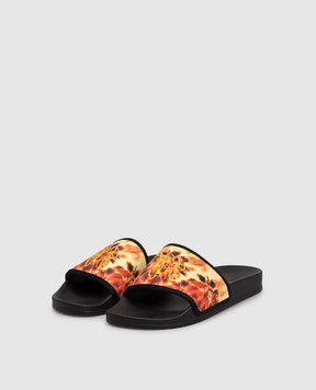 Palm Angels Palm on Fire Sliders PMIC013F24MAT001