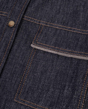 Brunello Cucinelli Children's blue denim shirt with lurex BB148C864B