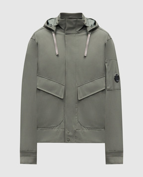 C.P. Company Green jacket with logo patch MOW001A005968A