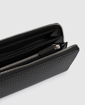 Serapian Black leather wallet with logo print SRSTSMSL736919AB06