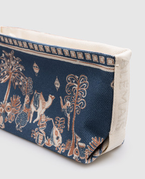 Alemais Blue Acacia patterned clutch 6547A