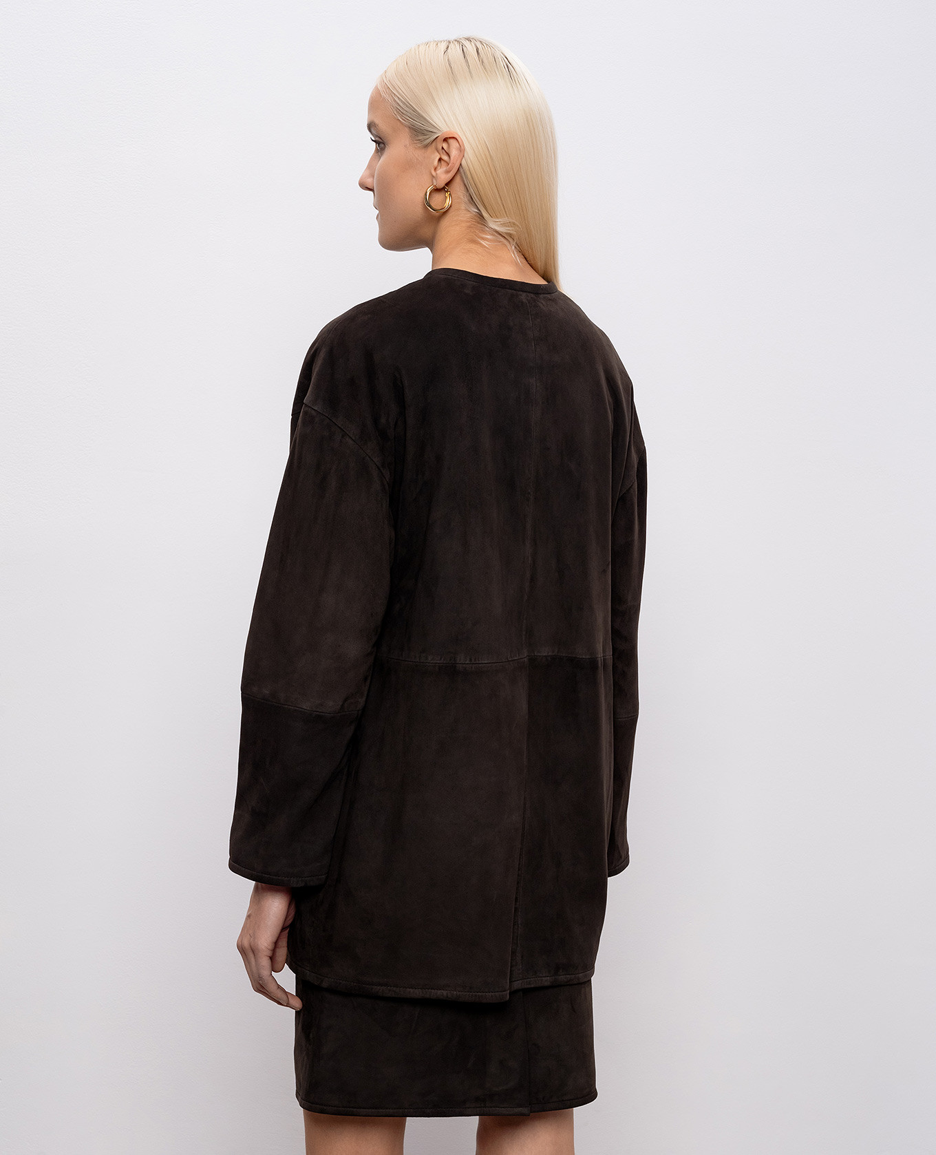 WAREN dark brown suede coat Loulou de Saison 4