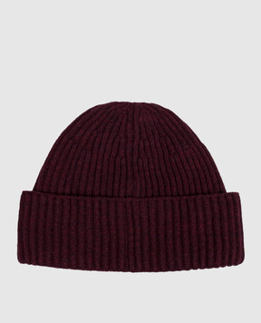 Brunello Cucinelli Burgundy cashmere hat M2293900