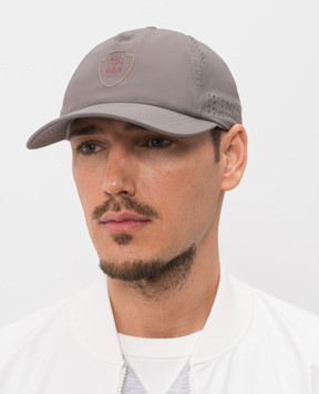 Brunello Cucinelli Gray cap with logo print MCAP9911T