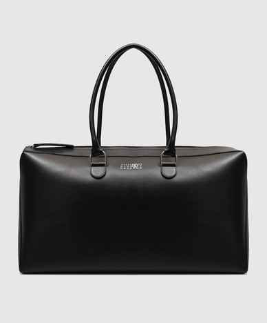 Black leather travel bag Bauletto