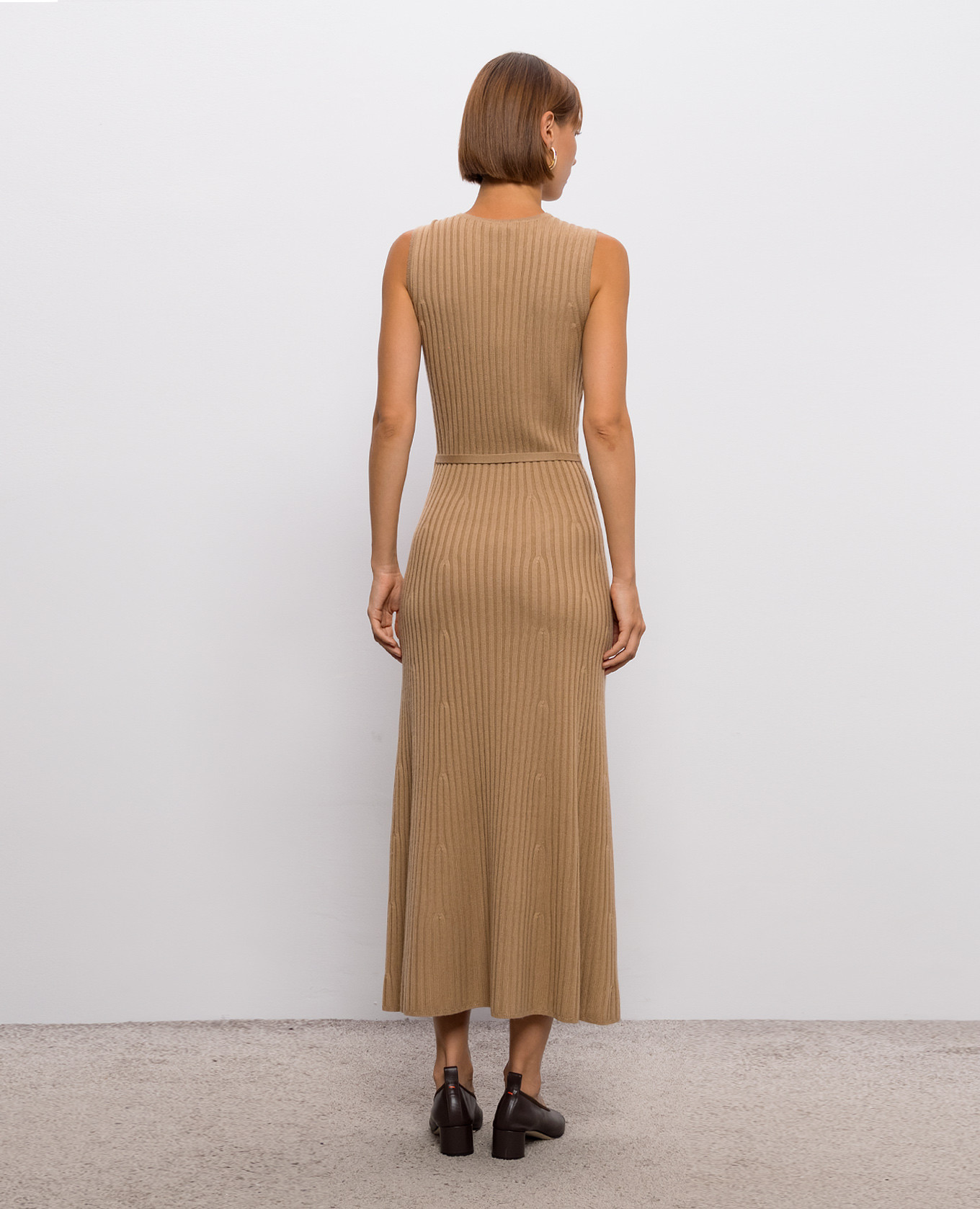 Meier beige wool and cashmere dress Gabriela Hearst 4